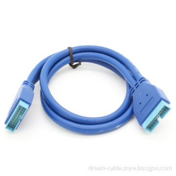 USB3.0 Motherboard 20pin Male to Male Extension Cable